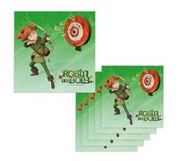 P'tit Clown re14069 - Bolsa de 6 toallas Robin des Bois™ (33 x 33 cm)