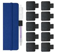 PTJJXA 10 Piezas Portalápices Autoadhesivos del Lazo de Banda, Portalápices elástico de Piel, Elastico para Boligrafos, Soportes de Cuero Autoadhesivo para Bolígrafos en Cuadernos