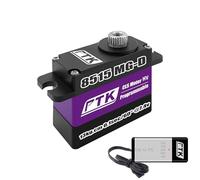 PTK 8515 MG-D - Servo impermeable (15 kg, 180°/270°, aluminio completo, engranaje de acero inoxidable, torque alto para coche teledirigido de 1/8 1/10)
