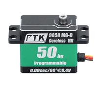 PTK 9850 MG-D 50kg High-Torque Metal Digital Servo Motor - Waterproof RC Climbing Vehicle Model - Robot (270°)