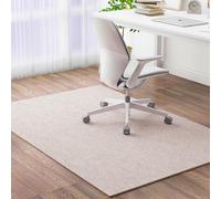 PTKG Alfombra Escritorio Suelo, Antideslizante Alfombra para Silla de Escritorio, Lavables Alfombra Habitacion Juvenil, Absorbe Agua Y Cortable Protector Suelo Silla Ruedas,Off White,120cm×180cm