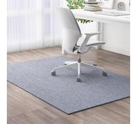 PTKG Alfombra Escritorio Suelo, Antideslizante Alfombra para Silla de Escritorio, Lavables Alfombra Habitacion Juvenil, Absorbe Agua Y Cortable Protector Suelo Silla Ruedas,Gris,120cm×180cm