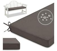 PTKG Cojin Banco Exterior Grosor 5 cm Foam Doble Ribete Cojines para Exterior Lavable Rectangular Cojines para Sillas de Comedor para Banco de Madera, JardíN, Terraza, Columpio,Grau,190x45x5cm