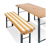 PTKG Cojines Exterior Rectangular Cojin Exterior Impermeable Trabillas Base Antideslizante Cojin para Banco para Muebles Interior/Exterior, Terraza, Porche, Piano, Cocina,Gelb,180x30x5cm