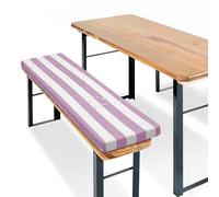 PTKG Cojines Exterior Rectangular Cojin Exterior Impermeable Trabillas Base Antideslizante Cojin para Banco para Muebles Interior/Exterior, Terraza, Porche, Piano, Cocina,Lila,70x30x5cm