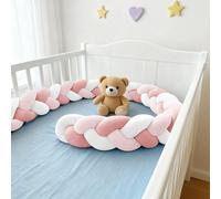 PTKG Trenza para Cuna de Bebe Trenza Almohada de Serpiente de Nudo Protector Regalo Bebé Cojines Cama Decorativos Trenzada Esponjosa Serpiente Nido Alfombra AnticolisióN,A9,250CM