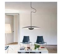 PTLYE Luces Colgantes LED Simples Grano de Madera Negro Compatible con Mesa Comedor Sala de Estar Cocina Lámpara Colgante para el hogar Accesorio de iluminación Interior, Lámpara Colgante de Techo