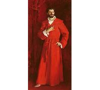 PTLYE Pintura al óleo Retrato en Lienzo Retrato en Lienzo Dr. Pozzi en casa de John Singer Sargent para Decoración de Pared 60x90cm