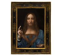 PTLYE Reproducción Cuadro en Lienzo Oleo Sobre Lienzo Salvator Mundi de Leonardo Da Vinci para la Decoración del Hogar 60x90cm