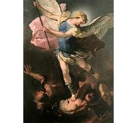 PTLYE Reproducción Cuadro en Lienzo Oleo Sobre Lienzo San Miguel Arcángel por un artista famoso para la Decoración del Hogar 60x90cm