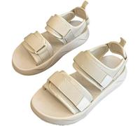PTLYE Zapatos para diabéticos de Las Mujeres Zapatillas hinchadas Extra Anchas Zapatos cómodos para Ancianos Sandalias de Punta Abierta Transpirables Antideslizante Zapatilla de Verano-C||38 EU