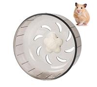PTONZ - Rueda para hámster, ruedas silenciosas, ruedas de hámster, ruedas de ejercicio, juguete de plástico acrílico, giratorios silenciosos para ratones, hámster, ratas, gerbil, ratas, etc. (gris)