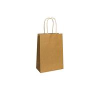 PTP - 250 bolsas de papel Kraft bolsa de regalo | perfecto para cumpleaños, bodas, fiestas y cualquier ocasión | color blanco o natural colores | varios tamaños