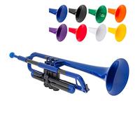 Ptrumpet 700626 - Trompeta con boquilla y funda, Acrilonitrilo butadieno estireno, Si bemol, azul.