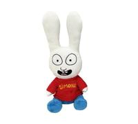 PTS SRL SIMONE IL CONIGLIO Peluche de conejo Simón versión normal sentado - altura 25 cm incluidas las orejas - Multicolor