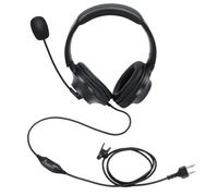 Ptt - Auricular de micrófono sobre la oreja, diadema binaural para radios Midland Walkie Talkie de 2 pines
