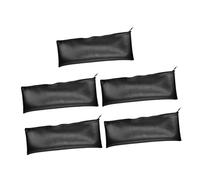 PU Bolsa de Almacenamiento 5 Piezas Negro para Micrófono, con Cierre | Funda de Piel Sintética, Cordón y Cremallera, para Equipos Pequeños, Presentadores y Dj