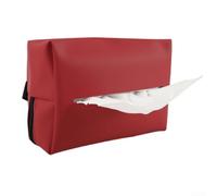 PU Cuero Car Center Console Box Cover Apoyabrazos (rojo)