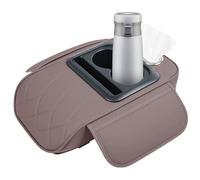 PU en cojín de 5-en-1 Consol-Rest-Rest-Rest del Brazo para el automóvil, Tapa de Reposo en automóvil | Caja de Telas Que Aumentan con 2 Bolsas de Almacenamiento de Accesorios