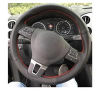 PU Funda Interiores Volante para Golf para Tiguan para Passat para B7 CC para Touran para Jetta para Mk6 para Magotan Sagitar Funda para Volante Coche Trenzado Cuero Artificial(Blue Thread)