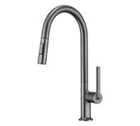 Pu Kitchen Faucet with Single Handle Gray Swivel Spout Design Sink Mixer Tap for Easy Use and Modern Style Perfect for Home & Kitchen Upgrade (Wei?)