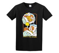 PU KOU Achieve Your Dreams Unisex 100% Cotton Short-Sleeve T-Shirts Black XXXL