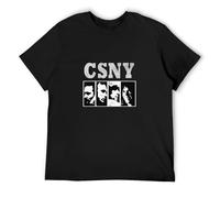 PU KOU Crosby Stills Nash & Young Csny O-Neck 100% Cotton Short Sleeve Unisex T-Shirt L