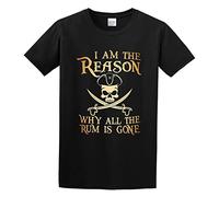 PU KOU I Am The Reason Why All The Rum is Gone O-Neck 100% Cotton Short Sleeve Unisex T-Shirt S