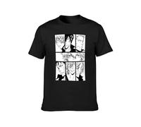 PU KOU Reborn Katekyo Man Reborn Art Unisex 100% Cotton Short-Sleeve T-Shirts Black M