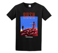 PU KOU Rush Hemispheres Unisex 100% Cotton Short-Sleeve T-Shirts Black L