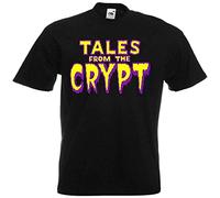 PU KOU Tales from The Crypt Horror Movie Unisex 100% Cotton Short-Sleeve T-Shirts Black L