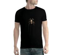 PU KOU Tarantula Spider 3D Unisex 100% Cotton Short-Sleeve T-Shirts Black M