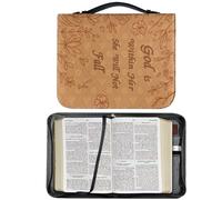 PU Leather Book Cover - Manual Protective Case, Zippered Book Carrying Sleeve | Elegant Leather Bound Holder, Soft Cover Storage Pouch, Perfect for Most Books or Church Use