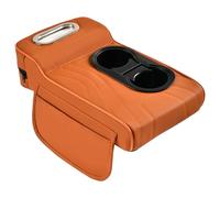 PU Leather Car Armrest Cushion | Memory Foam Center Console Pad with Storage Bag | Soft Breathable Organizer Pocket | Car Armrest | Seat Box Lid Cover | SUV Truck Vehicle Comfort Use