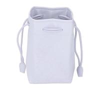 PU Leather Drawstring Pouch Bag Portable Universal Instant Camera Organizador de Almacenamiento de impresoras (White)