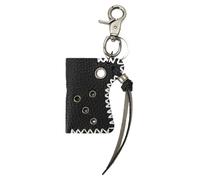 PU Leather Keychain, PU Tool Storage Holder, Modern Punk Organizer, Metal Rivet Accessory, 3.15x2.48x0.79 Inches Stylish Key Container for Adults Friends Couples Family Teens Men Women Gift