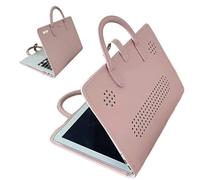 PU Leather Laptop Sleeve - Pink Water-Resistant Carrying Case, Slim Notebook Protector, Handle Design, Portable Computer Accessory, Stylish Travel Briefcase, Outer Cover | For Travel