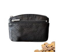 PU Leather Purse, Coin Purse Women, 4.92x3.54x0.79in Compact Pouch Bag, Leathers Wallet for Small Credit Cards, Folded Bills, Headsets, ID, Lipstick, Kids, Womens, and Men, Negro , Se référer au