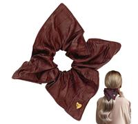 PU Leather Scrunchies, Large Ponytail Holder, Elastic Hair Ties, Smooth Faux Leather Finish, Strong Hold Design, 6 Pack, Women, Girls Hair Accessories for Thick and Thin