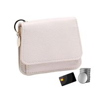 PU Leather Tri Fold Wallet 11cm Compact Credit Card Holder With Coin Pocket | Anti-theft Slim Wallet With ID Window And Zippered Coin Pocket. Perfect For Daily Use, Travel, And Carrying Essentials.
