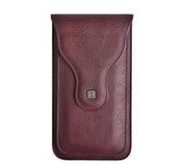 Pu Leather Waist Bag Holster Compatible with Mobile Phone Under 6.5 Inch, Belt Clip Holster Phone Cover with Hook Clip-Red