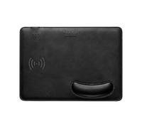 PU Leather Wrist Rest Mouse Pad with 15W Wireless Charger - Ergonomic Palm Rest For Phone | Charging, Comfortable Support For Office Computer