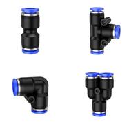 PU PE PV PY 24 unids/caja kit de conector de manguera neumática de 6mm, accesorios de conexión de empuje de manguera de aire de liberación rápida neumática(PU-BOX-D)