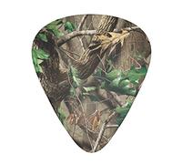 Púa de guitarra avanzada de camuflaje verde de madera dura, 12 piezas, tres grosores para bajo, guitarra eléctrica, funda para guitarra acústica