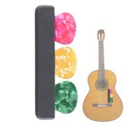 Púa de guitarra con soporte, organizador de almacenamiento de púas, estuche para púas de guitarra acústica eléctrica, experiencia de juego mejorada con respaldo adhesivo para el día del padre para