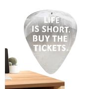 Púa de guitarra de metal, decoración de pared, acento artístico vintage para sala de música, dormitorio, elegante decoración de arte musical para amantes de la música, hogar, estudio