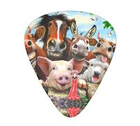 Púa de guitarra Farm Animals Advanced 12 piezas Tres grosores para bajo, guitarra eléctrica, funda para guitarra acústica