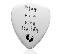 Púa de guitarra para papá nuevo, regalo de anuncio de papá para ser nuevo regalo para bebé, regalos del día del padre para guitarrista, papá, tío, marido