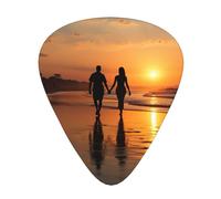 Púa de guitarra romántica con estampado de amor, paquete de 12, incluye calibres finos, medianos y pesados, adecuados para guitarra, ukelele