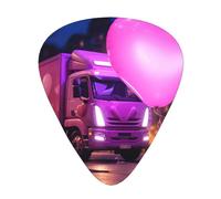 Púa de guitarra romántica con estampado de globos de corazón, paquete de 12, incluye calibres finos, medianos y pesados, adecuados para guitarra, ukelele